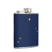 Patriottische, speciale fles met vlag van Alaska Heupfles (Rechts)