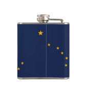 Patriottische, speciale fles met vlag van Alaska Heupfles (Achterkant)
