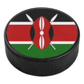 Patriottische speciale hockey puck met vlag van Ke (3/4)