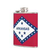 Patriottische, speciale kolf met Arkansas staatsvl Heupfles (Links)