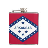 Patriottische, speciale kolf met Arkansas staatsvl Heupfles (Voorkant)