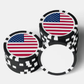 Patriottische, speciale poker chips met vlag van d (Opstapeling)