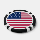 Patriottische, speciale poker chips met vlag van d (Enkel)