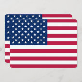 Patriottische, speciale uitnodigingen met vlag van (Voorkant / Achterkant)