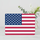 Patriottische, speciale uitnodigingen met vlag van (Staand voorkant)