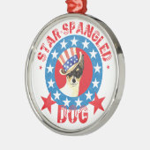 Patriottische Speelgoed Fox Terrier Metalen Ornament (Links)