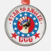 Patriottische Speelgoed Fox Terrier Metalen Ornament (Voorkant)