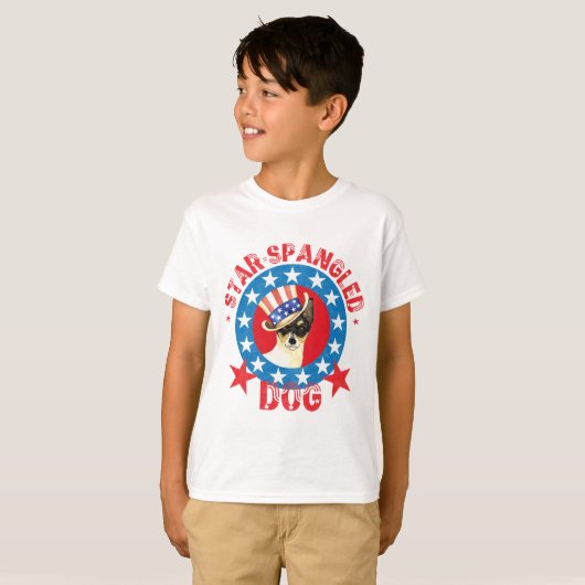 Patriottische Speelgoed Fox Terrier T-shirt (Voorkant volledig)