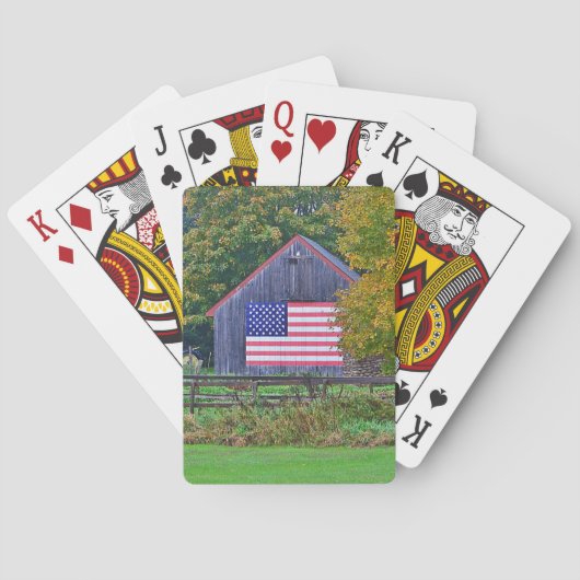 Patriottische speelkaarten van schuur (Achterkant)