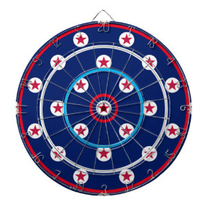 Patriottische Spelletjesavond Rood Wit Blauw Sterr Dartbord