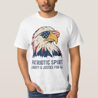 Patriottische Spirit Eagle Zonnebril 4 juli T-shirt