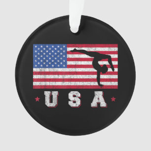Patriottische sport Gift American USA Flag Girls G Ornament