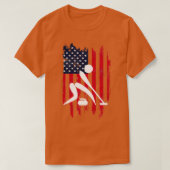 Patriottische sport - vlag aan banden leggen t-shirt (Design voorkant)
