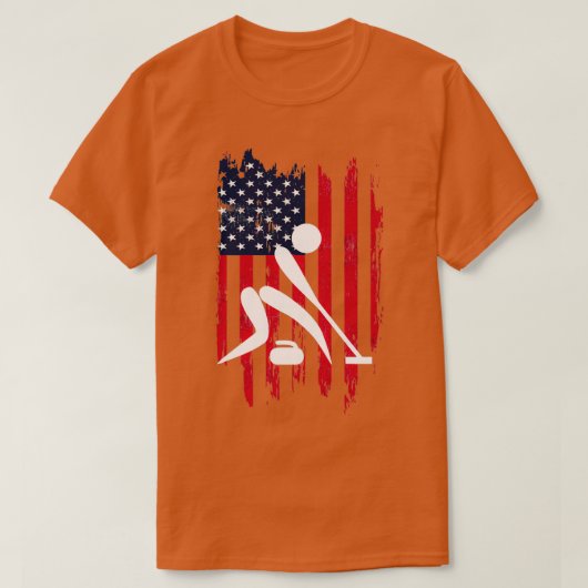 Patriottische sport - vlag aan banden leggen t-shirt (Design voorkant)