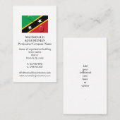 Patriottische ST KITTS FLAG Foto toevoegen Visitekaartje (Voorkant / Achterkant)