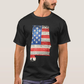 Patriottische staat Alabama Vlag voor mannen vrouw T-shirt