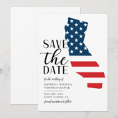 Patriottische staat Californië Destination Huwelij Save The Date (Voorkant / Achterkant)