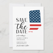 Patriottische staat Indiana bestemming bruiloft Save The Date (Voorkant)