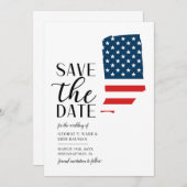 Patriottische staat Indiana bestemming bruiloft Save The Date (Voorkant / Achterkant)