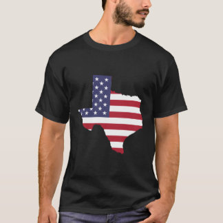 Patriottische staat Texas Amerikaanse vlag voor T-shirt