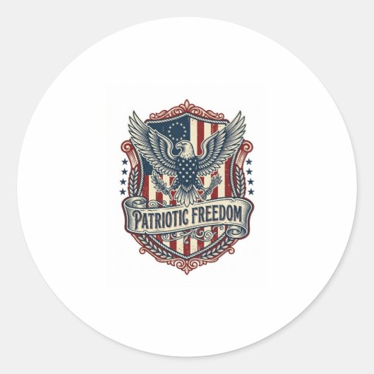 Patriottische Staats trots serie Vector Graphic T- Ronde Sticker (Voorkant)