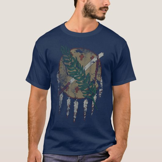 patriottische staatsvlag Oklahoma T-shirt (Voorkant)