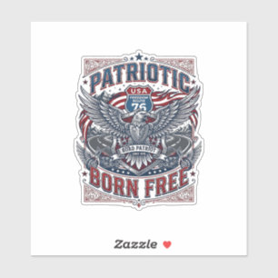 Patriottische Stalen Weg Beschermer Biker Weg Vrij Sticker