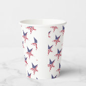 Patriottische Star American Flag Patriotic Paper C Papieren Bekers (Links)