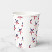 Patriottische Star American Flag Patriotic Paper C Papieren Bekers (Rechts)