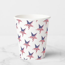 Patriottische Star American Flag Patriotic Paper C Papieren Bekers