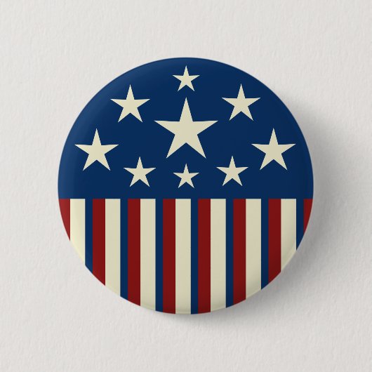 Patriottische Star-Button Ronde Button 5,7 Cm (Voorkant)