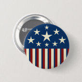 Patriottische Star-Button Ronde Button 5,7 Cm (Voorkant /achterkant)
