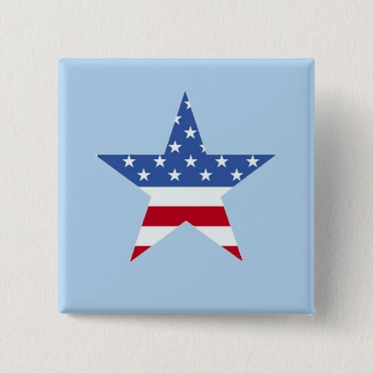 Patriottische Star-Button Vierkante Button 5,1 Cm (Voorkant)