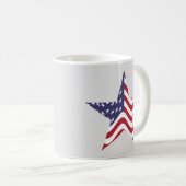 Patriottische Star Custom Coffee Mok Amerikaanse v (Voorkant rechts)