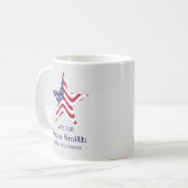 Patriottische Star Custom Coffee Mok Amerikaanse v (Voorkant links)