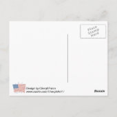 Patriottische Star Fireworks op Pointillism U S Fl Briefkaart (Achterkant)