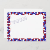 Patriottische Star Quilt STEMMING!briefkaart Briefkaart (Voorkant / Achterkant)