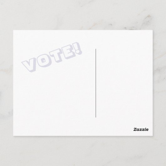 Patriottische Star Quilt STEMMING!briefkaart Briefkaart (Achterkant)