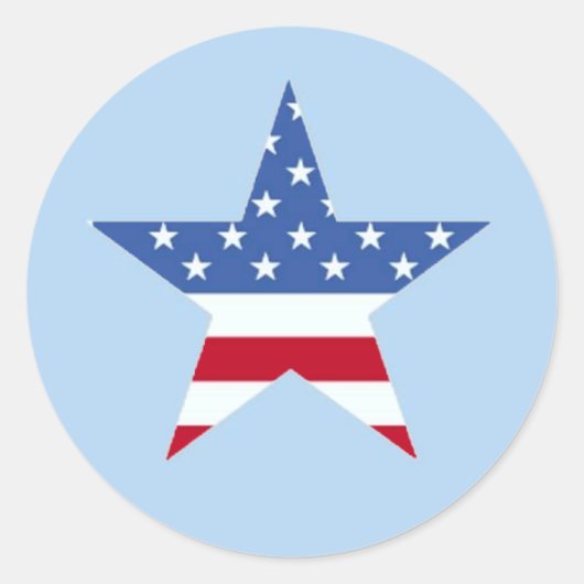 Patriottische Star Sticker (Voorkant)