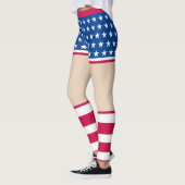 Patriottische Star-Striped Leggings voor Vrouwen (Links)