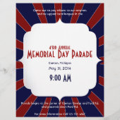 Patriottische Starburst in rood wit en blauw Flyer (Voorkant)