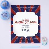 Patriottische Starburst in rood wit en blauw Flyer (Enkel)