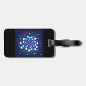 Patriottische Starburst Rood Wit en Blauw USA Bagagelabel (Achterkant horizontaal)