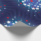 Patriottische Starburst Rood Wit en Blauw USA Cadeaupapier
