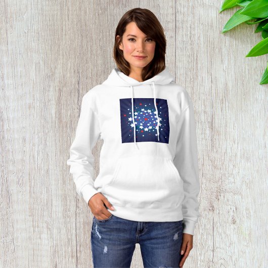 Patriottische Starburst Rood Wit en Blauw USA Hoodie