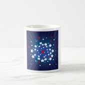 Patriottische Starburst Rood Wit en Blauw USA Koffiemok