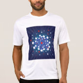 Patriottische Starburst Rood Wit en Blauw USA T-shirt (Voorkant)