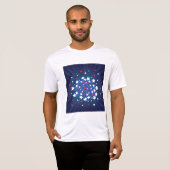 Patriottische Starburst Rood Wit en Blauw USA T-shirt (Voorkant volledig)