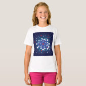 Patriottische Starburst Rood Wit en Blauw USA T-shirt (Voorkant volledig)