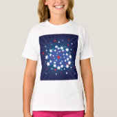 Patriottische Starburst Rood Wit en Blauw USA T-shirt (Voorkant)